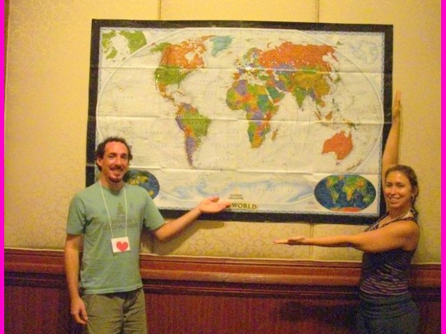 Felipe and Viviane proudly show off the Anchor Map.