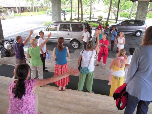 We sang Ayoca to our departing One Being.