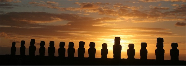 Moai at Sunset